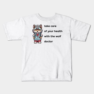 mr. health wolf Kids T-Shirt